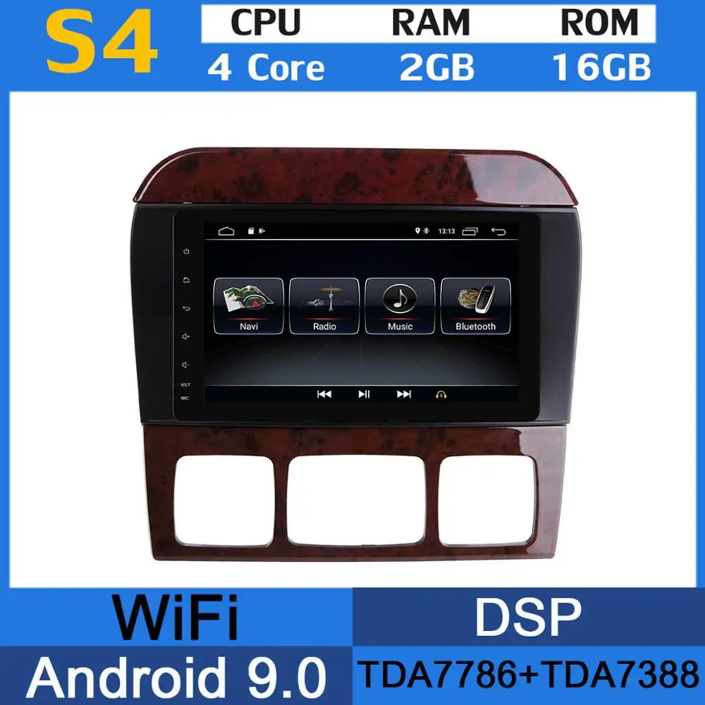 4C 2G RAM 16G MB UI " Android 9,0 4G+ 64G Автомобильный мультимедийный плеер для Mercedes Benz S CL Class W220 W215 CL Class W215 CL600 CL55 радио gps навигация - Цвет: 4C 2G RAM 16G MB UI