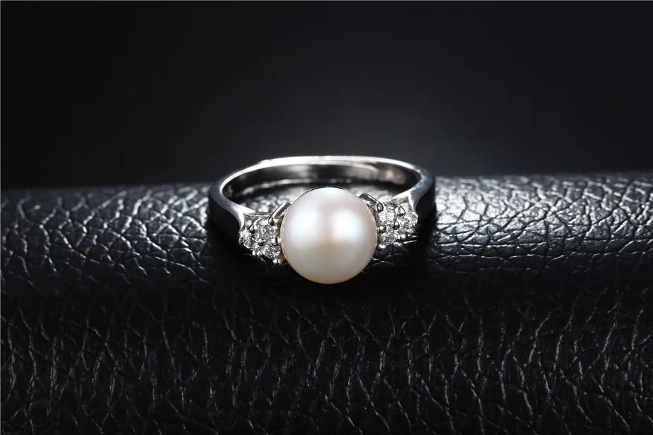 Dainashi регулируемое кольцо с пресноводным культивированным жемчугом, дизайн, 925 пробы Серебряное кольцо с кристаллом, хорошее ювелирное изделие, вечерние Подарки для женщин