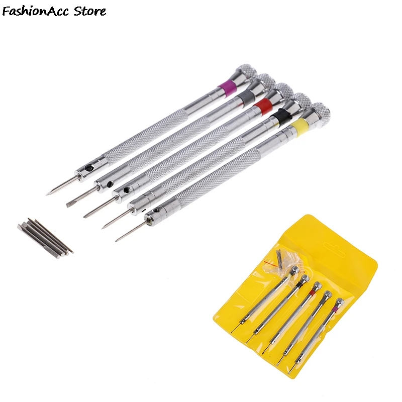 5 Pcs/set Clock Watch Tools Parts Mini Tone Screwdriver Set Link Pin