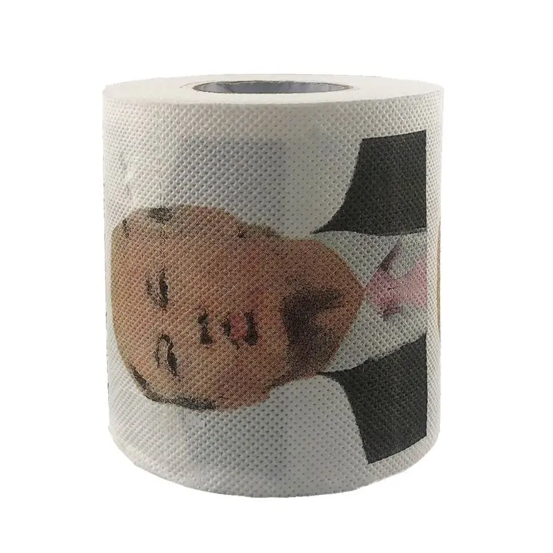 

Funny Printed Pattern 2-Ply Toilet Paper Wood Pulp Unscented Tissue Hand Towels for Home Bath Kitchen Daily Use