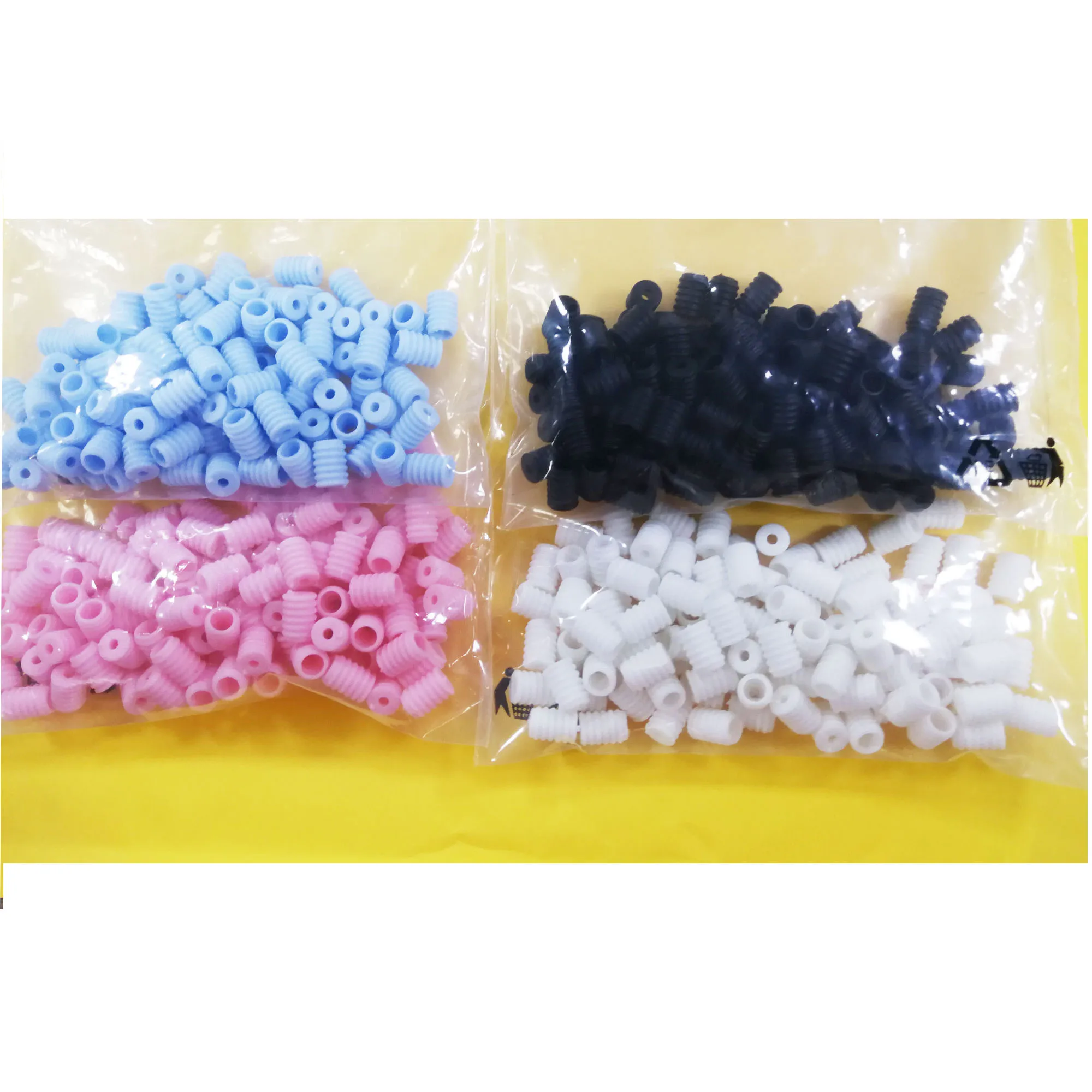 

200 PCS Cord Lock WHITE/BLACK/Pink/Blue Adjuster Stop cord stop Cord Lock Adjuster Elastic Toggles Band Stopper Shape Fastener