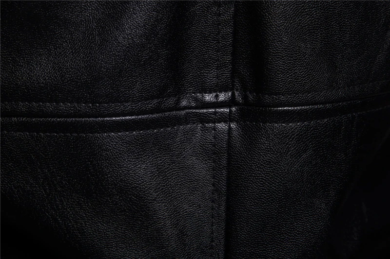 Autumn Motorcycle Leather Jacket Men Long Windbreaker Coat High Quality PU Leather Jacket Male Multi-Pocket Leather Jacket,B036