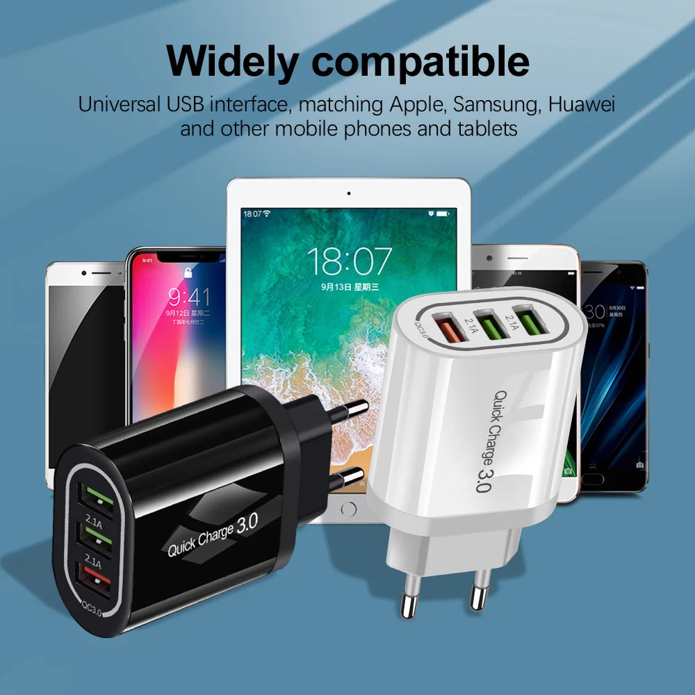 OLAF 3U Быстрая зарядка 3 0 USB зарядное устройство QC3.0 мульти для Samsung S10 Xiaomi Mi9 дорожное