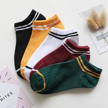 

Short Socks Women Ankle Cotton Socks Lady Girls Lovely Spring Casual Casual Boat Socks Hosiery 5 Pairs / Lot,