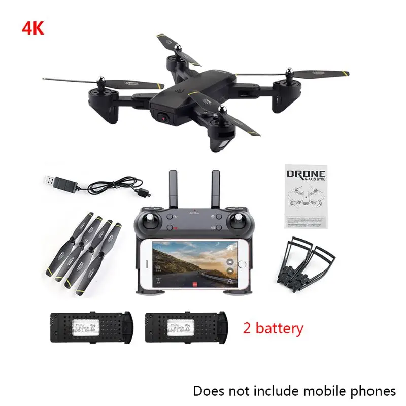 2-BK SG700-D 4K HD широкоугольный Дрон с камерой позиционирования складной FPV RC Квадрокоптер - Цвет: 2-BK