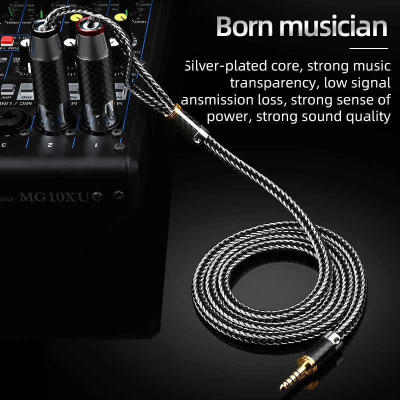Hifi 4.4mm 2XLR ̺ ǰ Siver  OCC  WM1A/1Z PHA-1A/2A Z1R 4.4mm ׷̵ ̺