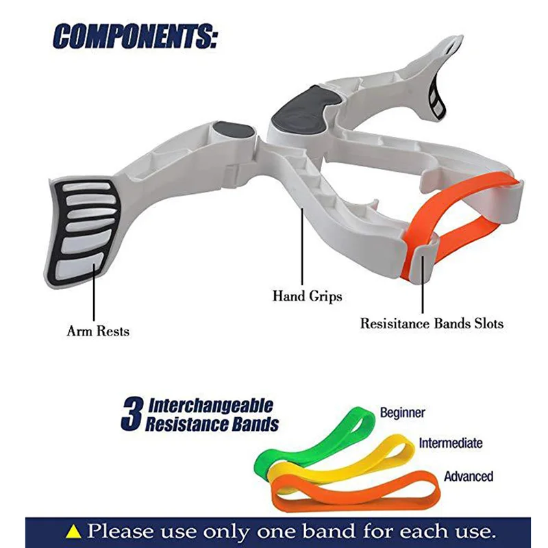 Women Wonder Arms Trainer with 3 System Resistance Training Bands Forearm Wrist Exerciser Hand Gripper Home Gym Fitness Equipment