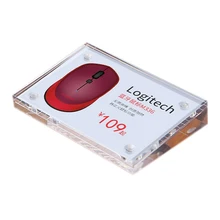 Популярные 90x55 мм торговый центр акриловое изделие для супермаркета держатель ценника для магазина розничной торговли опыт