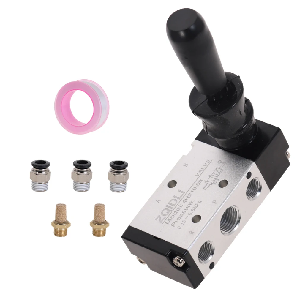 4H210-08 5 ways 2 position pneumatic mechincal hand lever valve  CN 