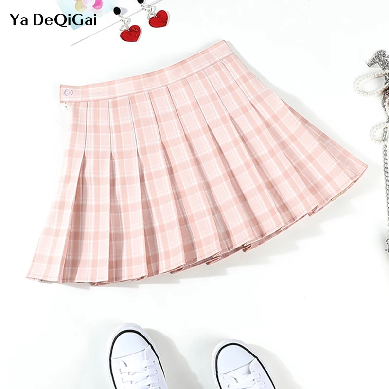 Новая летняя женская мини-юбка плиссе, Корейская элегантная плиссированная юбка с высокой талией, для соревнований, для девочек, для отдыха