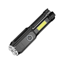 

Flashlight Strong Light Rechargeable Zoom Super Bright Xpe Cob Special Forces Household Outdoor Portable Led Night Flashlight
