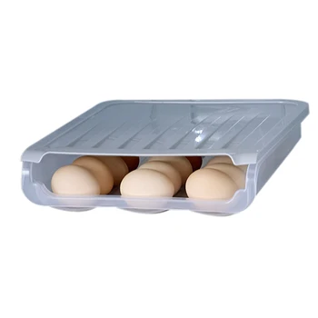

Auto Scrolling Egg Storage Holder Kitchen Drop-Resistant Storage Box