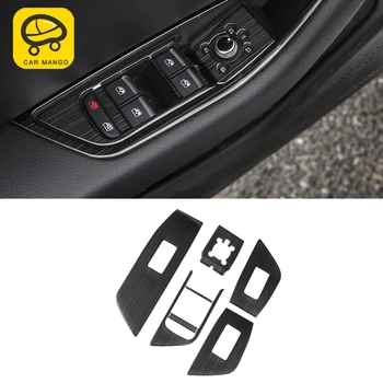 

CarManGo for Audi A4 A5 S4 S5 B9 2017 2018 Auto Car Window Control Panel Lift Switch Frame Cover Trim Sticker Interior Accessory