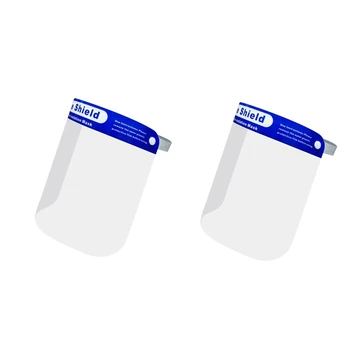 

2PC Protective Adjustable Anti Droplet Dust-Proof Full Face Cover Mask Visor Windproof Face Shield Washable