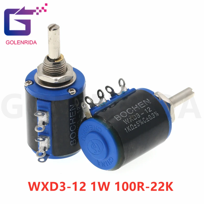 1 шт. WXD3-12-2W 100 220 470 1K 2K2 3K3 4K7 10K 22K 33K 47K Ohm 100R 220R 470R 2 K 3 4 7 WXD3-12 Вт проволочный