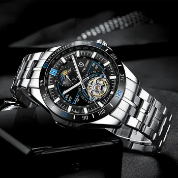 

Tevise Luxury Tourbillion Mechanical Watches Stainless Steel Skeleton Automatic Watch Men Fashion Sport Watch Clock Montre Homme