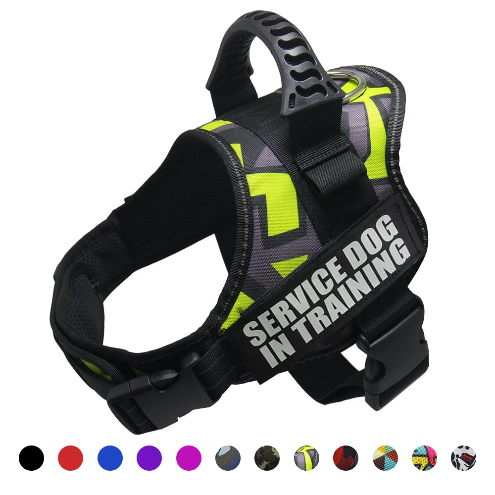 

Pet Dog Collar Reflective Large Dog Harness for Dogs No Pull dog harness for Husky Anti-collision Pest Vest Harness
