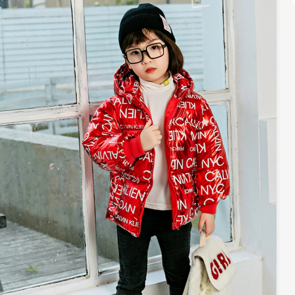 

Children's Hooded Down Jacket Bright Face Down Jacket For Children Boys And Girls' Extra Heavy Coat In Winter Korean Down Jacket