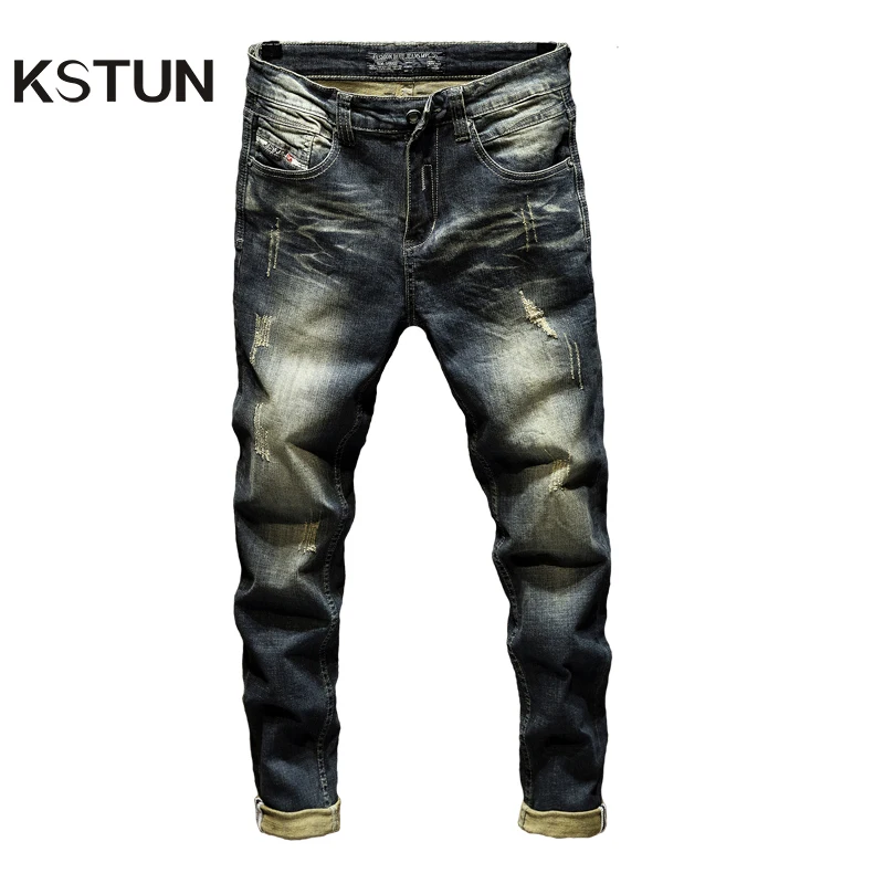 Jeans Mens Denim Pants Slim Fit Retro Stretch Skinny Spring and Autumn Trousers for Man Streetwear Moto Biker Jeans High Quality Jeans Mens Denim Pants Slim Fit Retro Stretch Skinny Spring and Autumn Trousers for Man Streetwear Moto Biker Jeans High Quality
