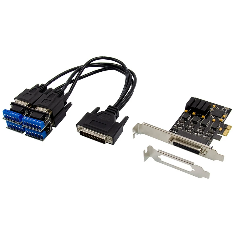 PCIE 4 порта 2S RS485/RS422 карта расширения для DB9 Серийный RS232 PCI Express адаптер 17V354 чипсет |