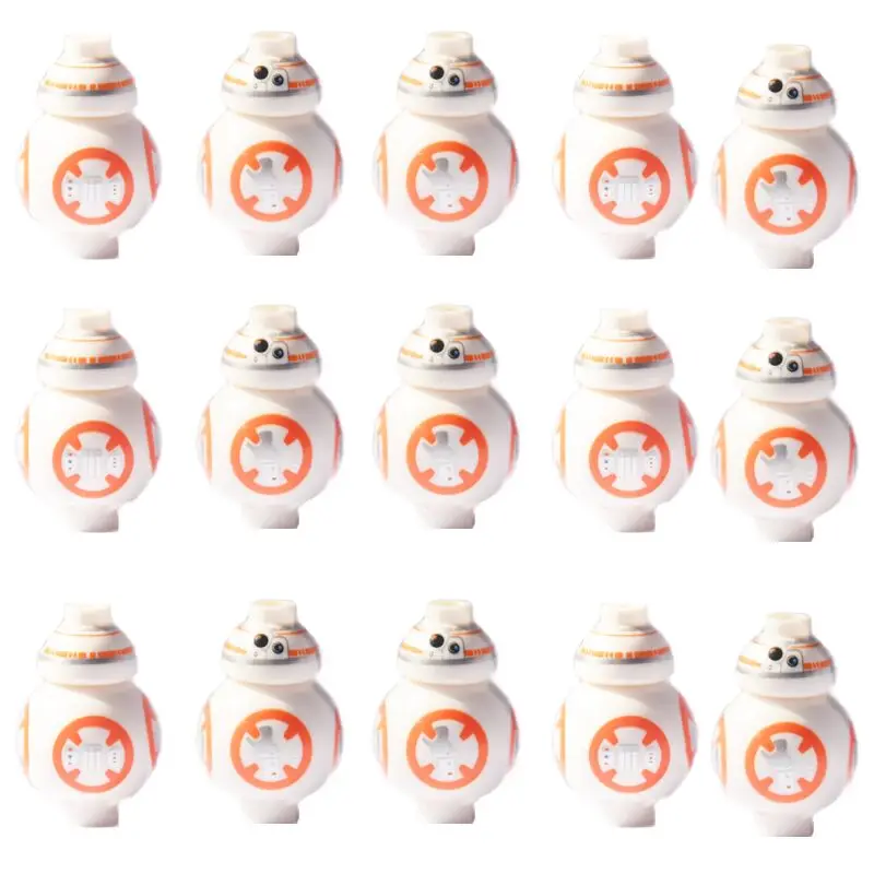 10pcs per bag  40PCS PER LOT  Star Project Lock Robot R2D2 BB8 K-2SO Super Fighting Vicious Toy Block Lock Battle Star Map