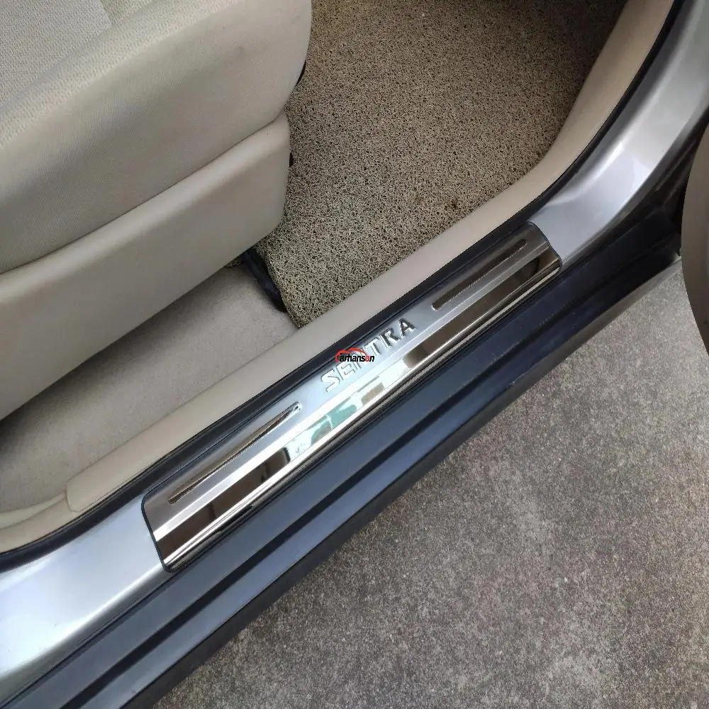 Аксессуары для стайлинга автомобиля Nissan Sentra накладки на пороги из нержавеющей
