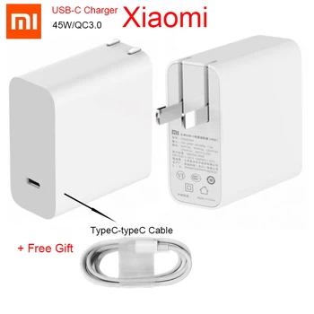 

Original Xiaomi 45W charger Mi 65w USB-C Output Rate Socket Power adapter Type-C Port USB PD 2.0 Quick Charge QC 3.0 + Type C