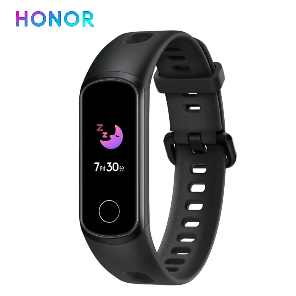 Huawei Honor Band 5i Smart Band Global Vers кровяный кислородный трекер часы AMOLED Сна Фитнес Плавание Спорт Бег трекер - Цвет: Global Version Black