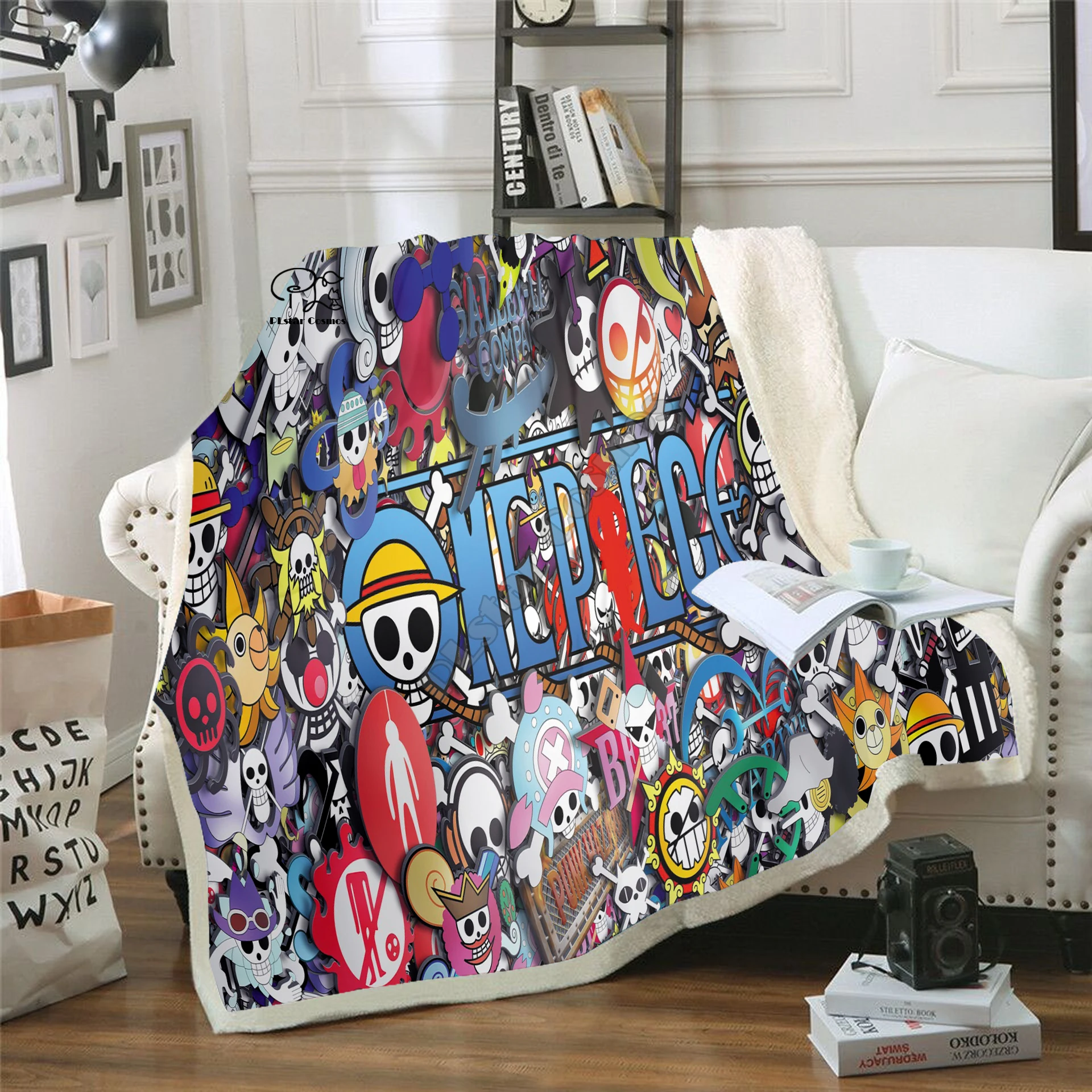 

Anime One Piece Blanket Design Flannel Fleece Blanket Printed Sofa Warm Bed Throw Blanket Adult Blanket style-10