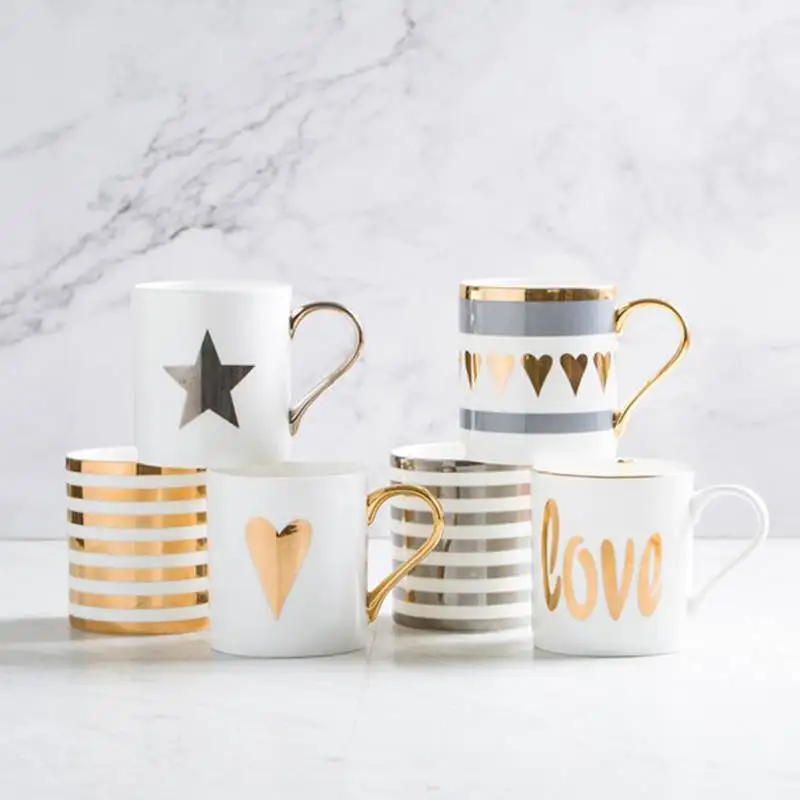 Кружки Trace a design из золотой керамики кофейная кружка офисные чашки для молочного