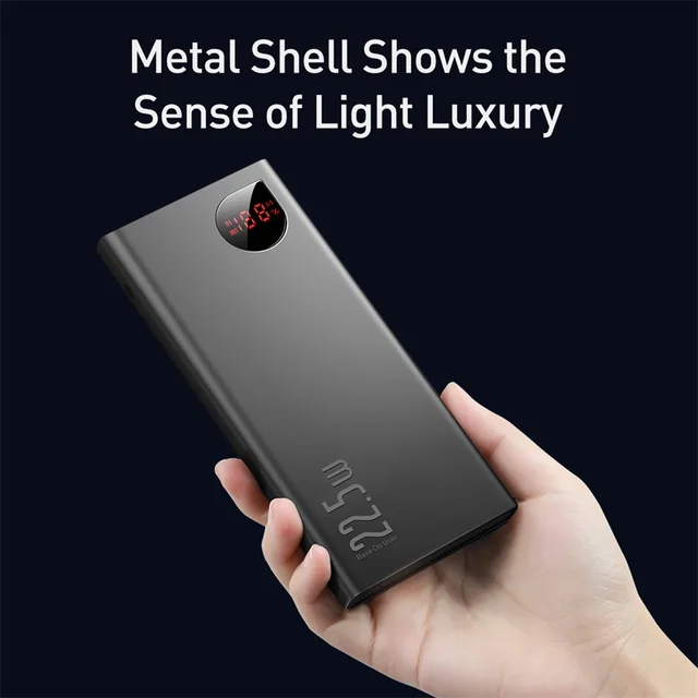 Baseus Power Bank 10000mAh 22.5W PD Fast Charging Powerbank Portable Battery Quick Charge For iPhone 13  Xiaomi Huawei PoverBank 3