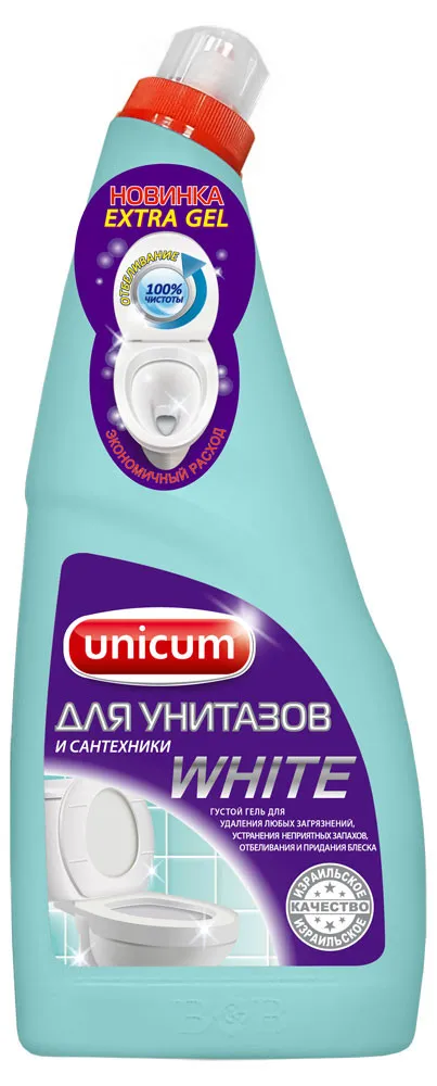 Гель для чистки унитазов и сантехники с гипохлоритом «Whit»Unicum, 750 мл
