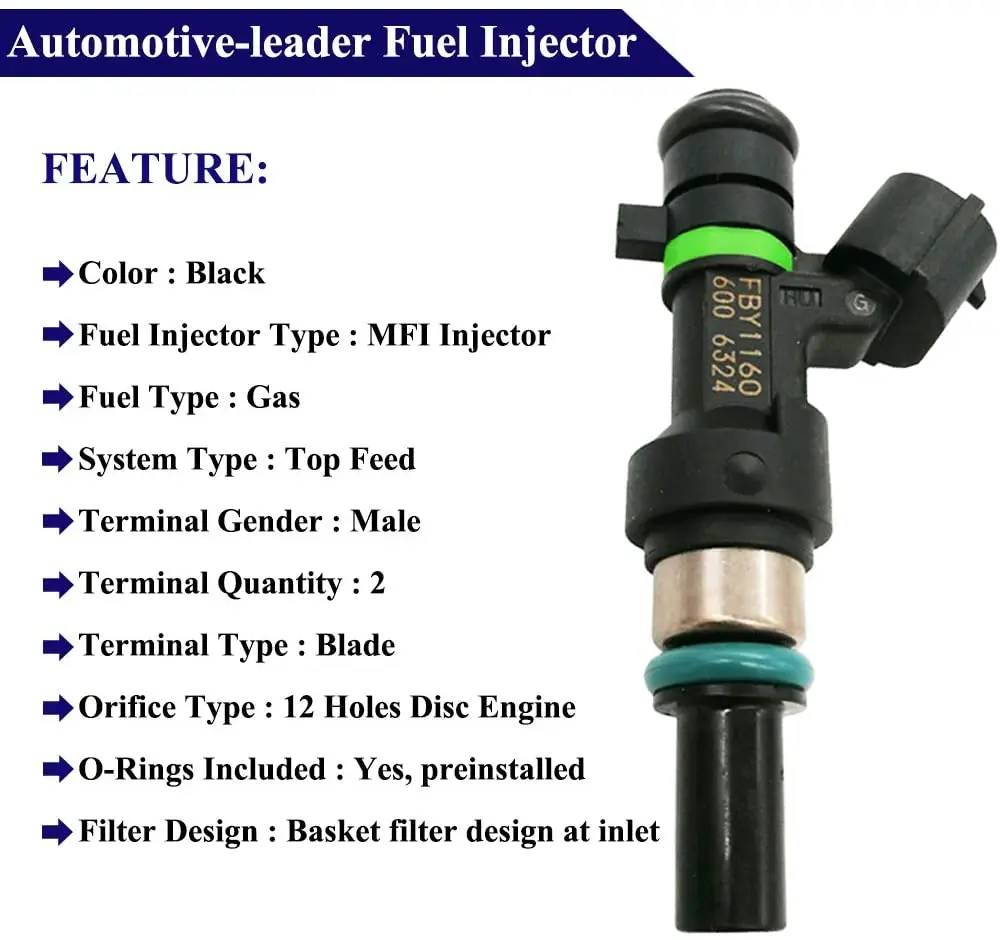 닛산 베르사 티다 마르치 III (K12) HR16DE 1.6L 연료 인젝터, 16600ED000, 16600-ED000, FBY1160, 4PCs/로트, 신제품
