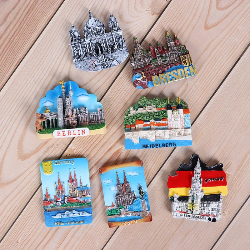 Heidelberg Germany Poly Souvenir Magnet Collage 10 cm Burg 