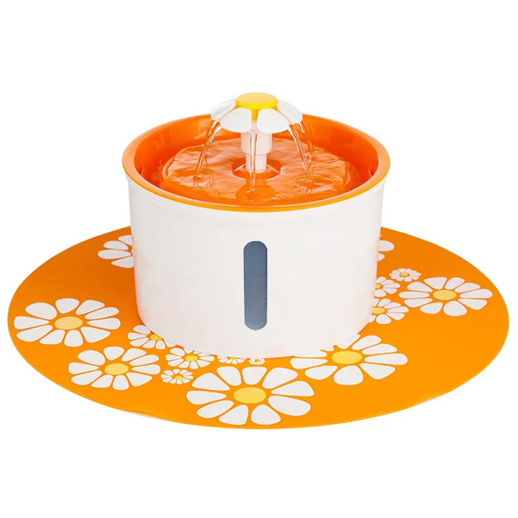 Orange Up with mat 1.6л автоматический питомец кошка фонтан с окном уровня собака кошка питомец немой поилка питатель миска питомец питьевой фонтан диспенсер - Цвет: Orange Up with mat