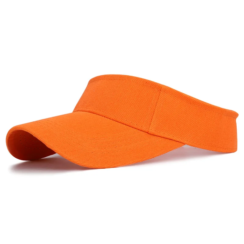 Оранжевый Wholesale 10pcs/lot High Quality Outdoor Sport Headband Sports Visor Hat Ladies Cap Mens Golf Sun Hats for Men Women Soild Color - Цвет: Оранжевый