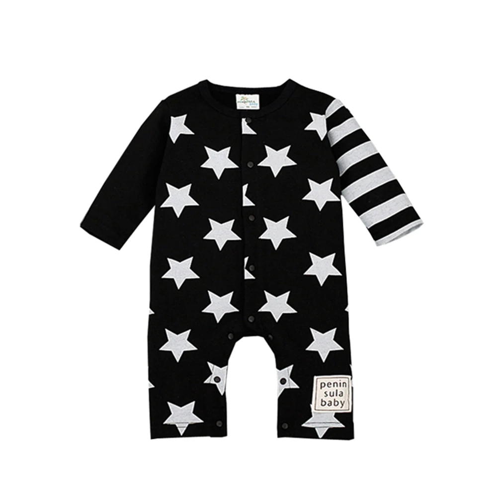 Stars Romper Spring Autumn Fashion Newborn Baby Clothes Infant Boys Girls Rompers Long Sleeve Coveralls Roupas De Bebe Unisex | Детская