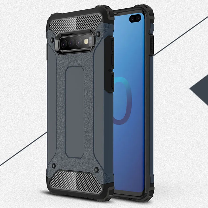 Navy 10 шт. чехол для телефона для samsung Galaxy S5 S6 S6 край S7 S8 S9 плюс S10E S10 5G Note 4 5 8 9 10 Pro Heavy Duty чехол Броня чехол s - Цвет: Navy