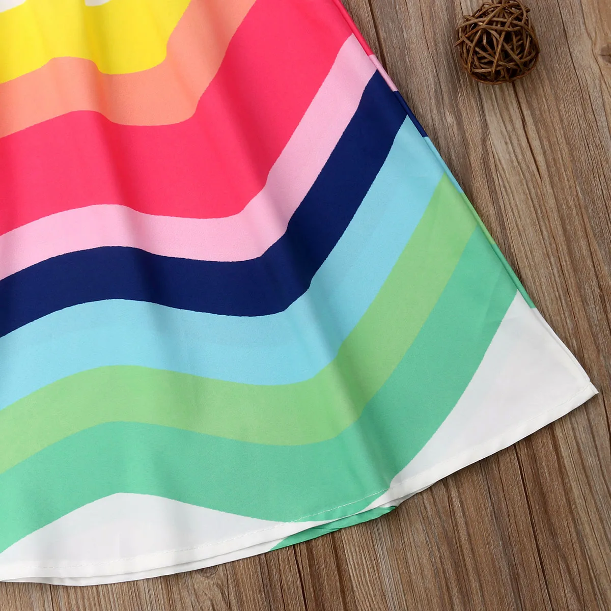 1-6T Little Girls Rainbow Dress Baby Kid Girl Summer Clothes Sleeveless Dresses Party Children Holiday Beach Sundress