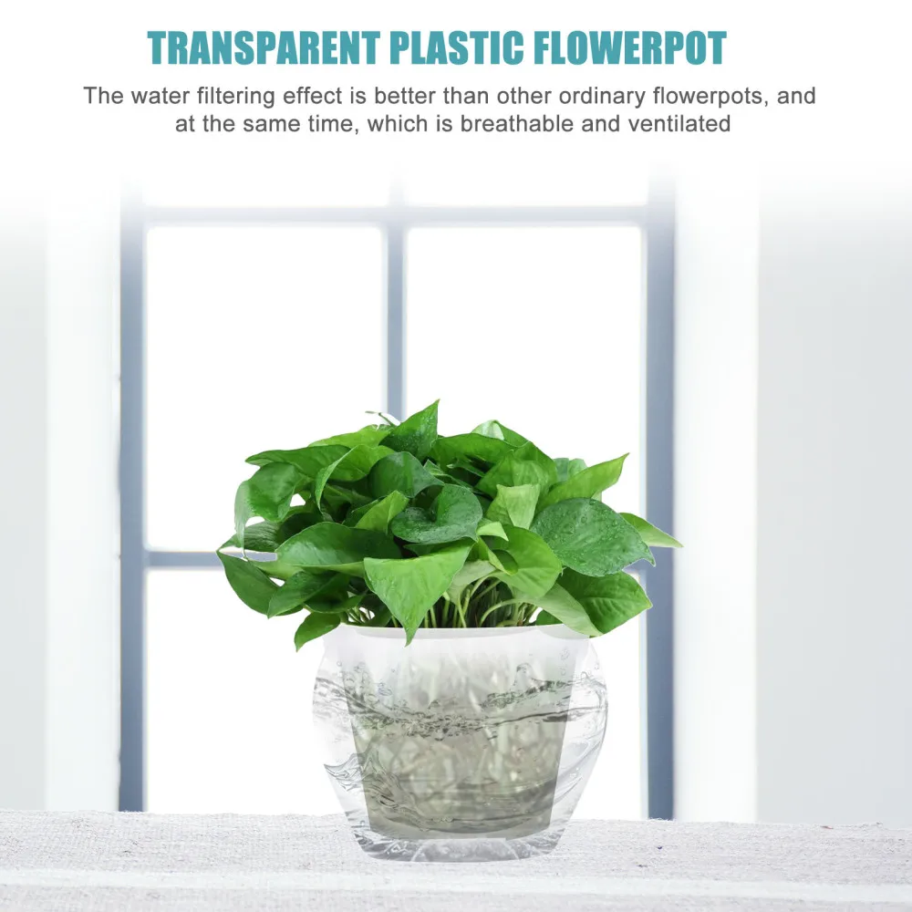 10Pcs Plastic Garden Flowerpot Transparent Root-controlled Planter For Flowers Pruning Pot Orchid Clear Pot Slotted Plantpot