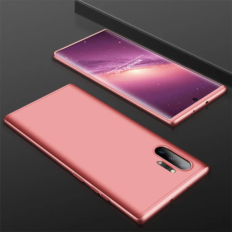 Rose gold 360 Полный ударопрочный чехол для samsung Note 10 Plus Pro Чехол 3 в 1 жесткий чехол для samsung Galaxy Note 10 Plus Note10 Capa - Цвет: Rose gold