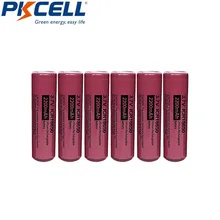 6Pcs PKCELL Bateria 18650แบตเตอรี่3.7V 2200MAh ICR 18650แบตเตอรี่ชาร์จLi Ion Lithiumแบตเตอรี่
