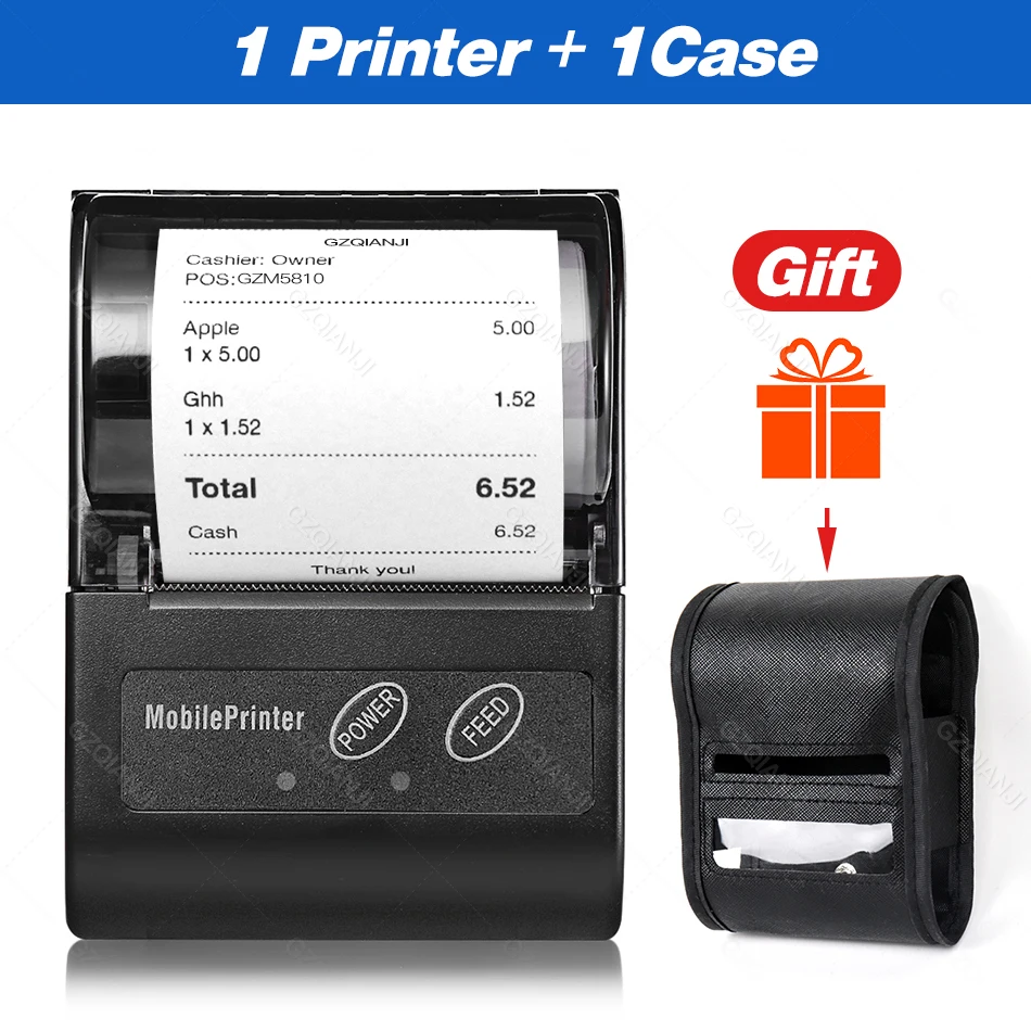 small photo printer Loyverse POS SII e-boleta Android Mini Bluetooth Wireless Thermal Receipt Printer 58mm Bill Machine Maker with Paper Roll Print mini handheld printer Printers