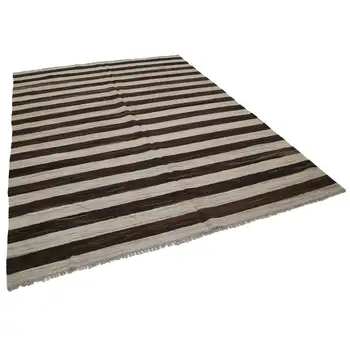 

242x327 Cm Brown Handmade Contemporary Area Rug-8x11 Ft