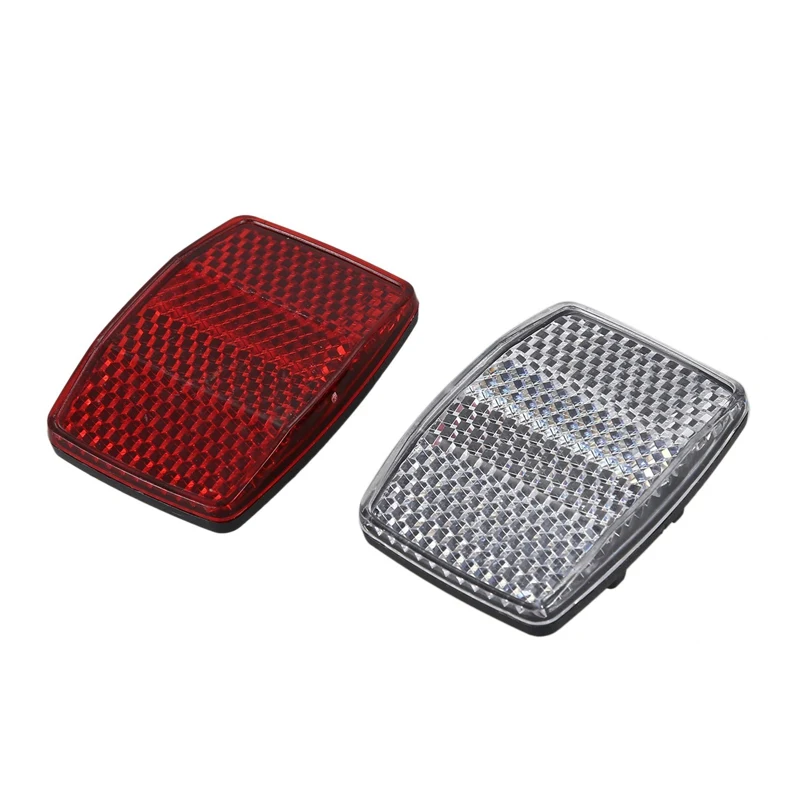 1 Pair Cycle Bicycle Bike Light Reflector Rear Front For Handlebar & Saddle Bar