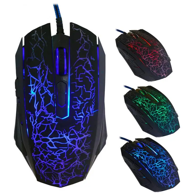 

Mice 4000DPI 6 Buttons Game Pro Gamer For Laptop PC Computer Desktop Professional Colorful Backlight Optical Wired Gaming Mouse