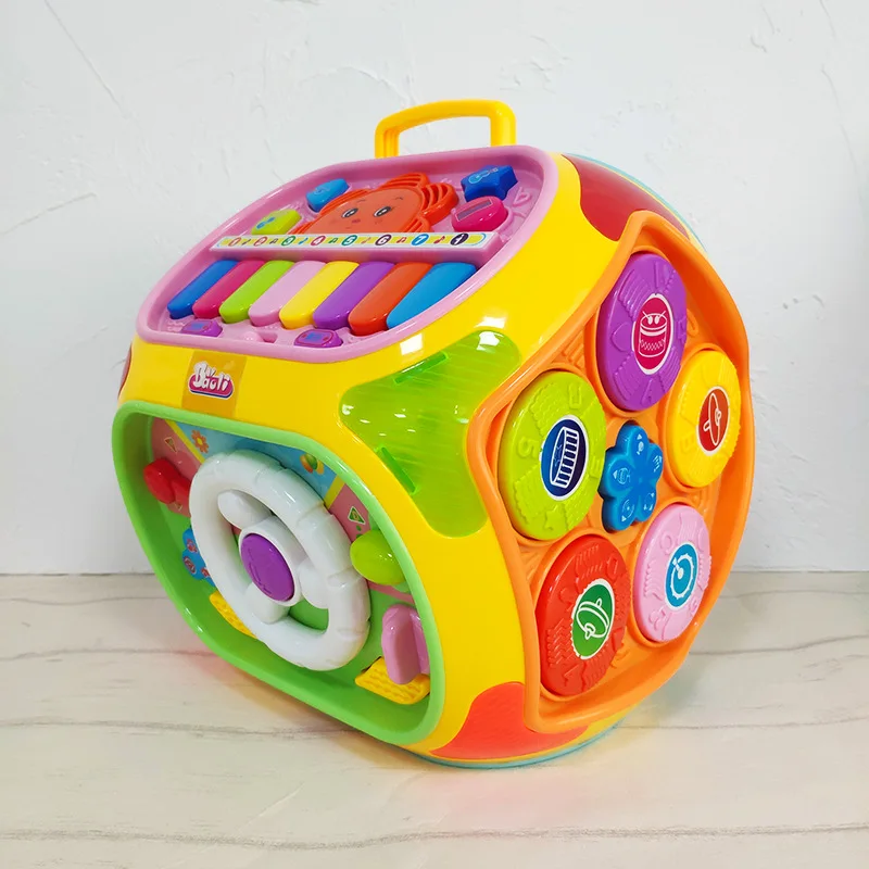 Семигранная игрушка Детский многофункциональный игровой стол детский дом мудрости головоломка музыкальный учебный дом без батареи