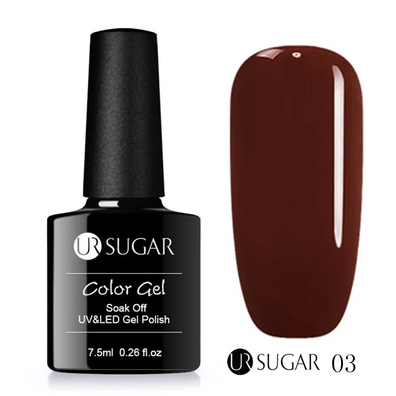 Pure 3 UR SUGAR 7,5 мл УФ лак для ногтей с блестками кофе серии голографические серебристые, лазерные блестки гель замочить от УФ светодиодный гель лак для ногтей, маникюр - Цвет: Pure 3