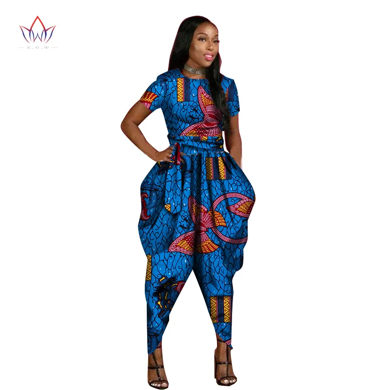 Боди женское в африканском стиле с коротким рукавом и длинными брюками|rompers womens