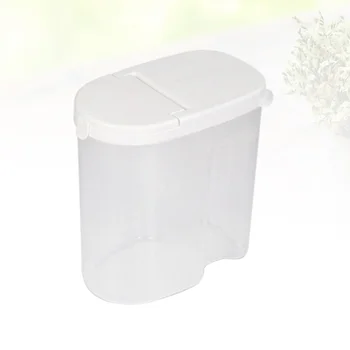 

2pcs Kitchen Grain Container Preservation Box Storage Sealed Box with Lid for Grain Storage (Small Size White)